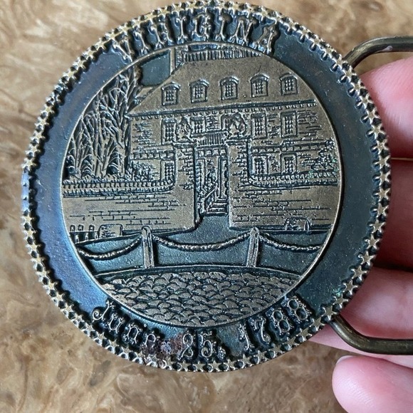 Vintage Belt Buckle 70s Virginia Made USA - Picture 3 of 12